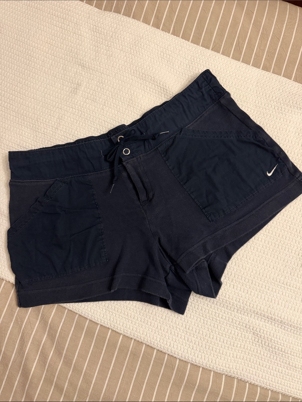 Nike Women's Dark Navy Athletic Drawstring Shorts